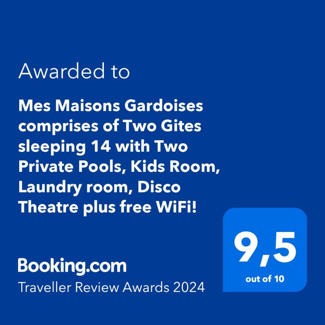 Mes Maisons Gardoises, Two Gites Sleeping 13 With Two Private Pools, Kids Room, Laundry, Disco, Free Wifi, Linen And Dog'S Are Welcome Gagnières Exteriör bild